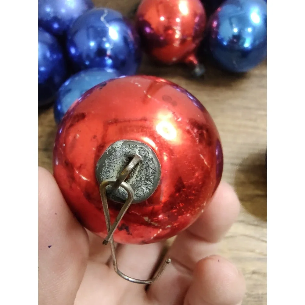 Vintage Mercury Glass Ball Christmas Ornaments 1 25